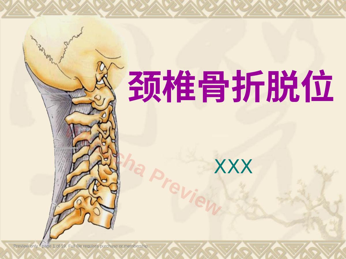 颈椎骨折脱位诊断 与治疗