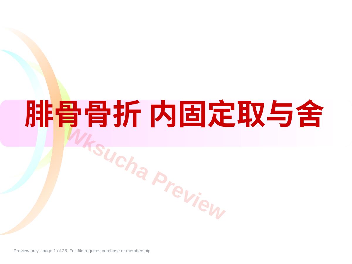腓骨骨折 内固定.