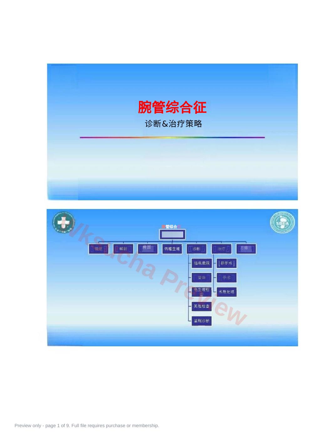 腕管综合征的诊断与治疗策略