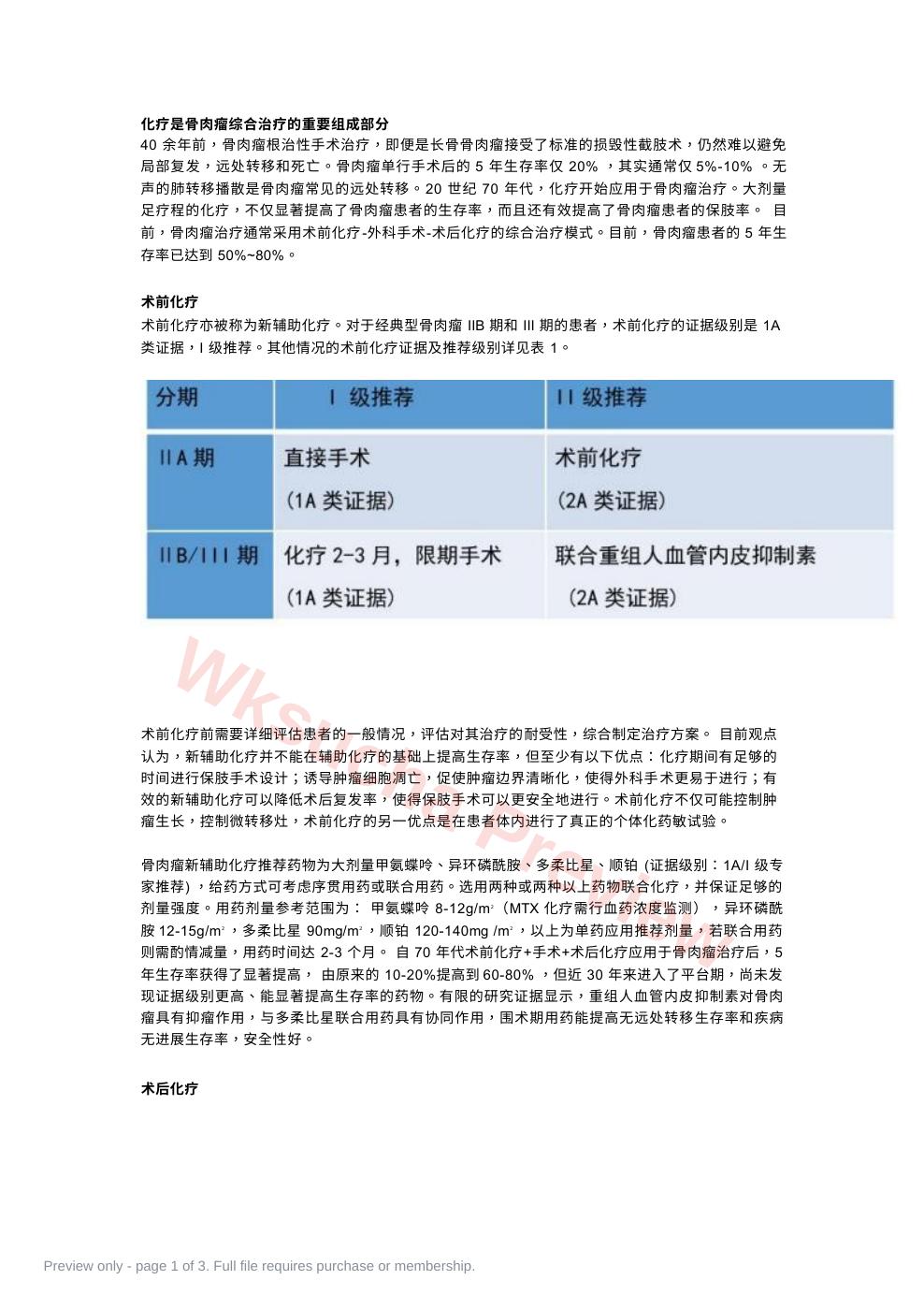 CSCO经典型骨肉瘤诊疗指南!