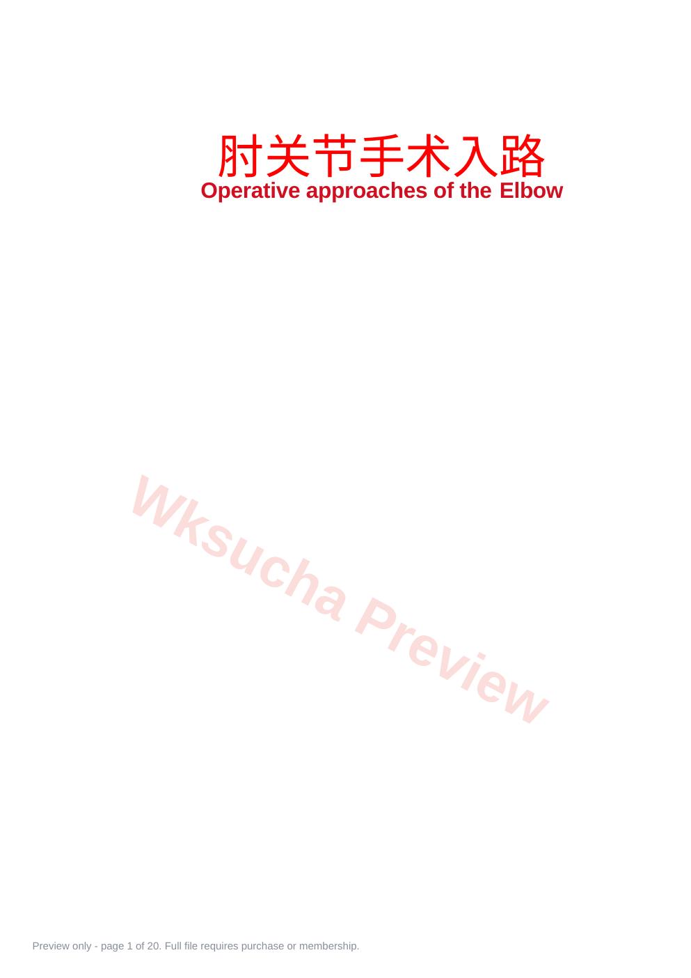 肘关节手术入路二
