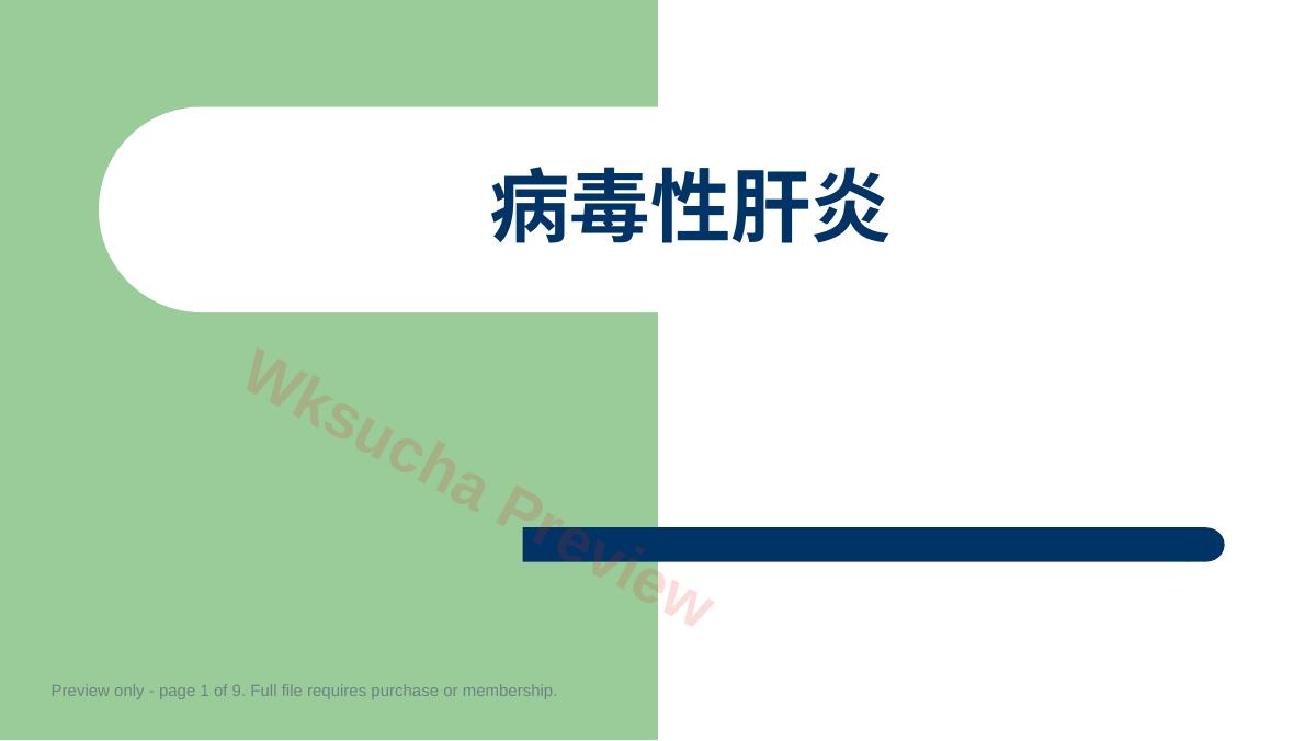 病毒性肝炎PPT