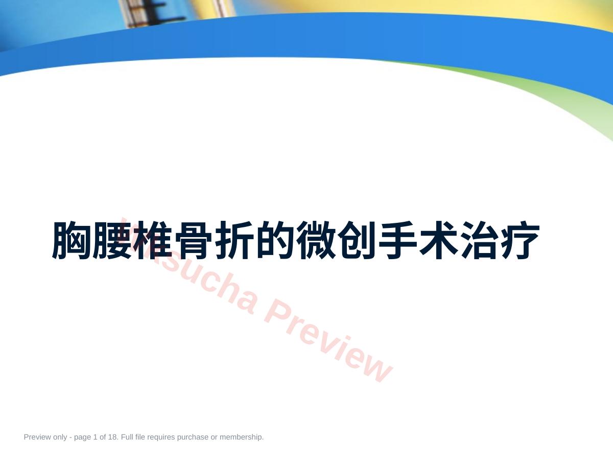 胸腰椎骨折的微创手术治疗(2)