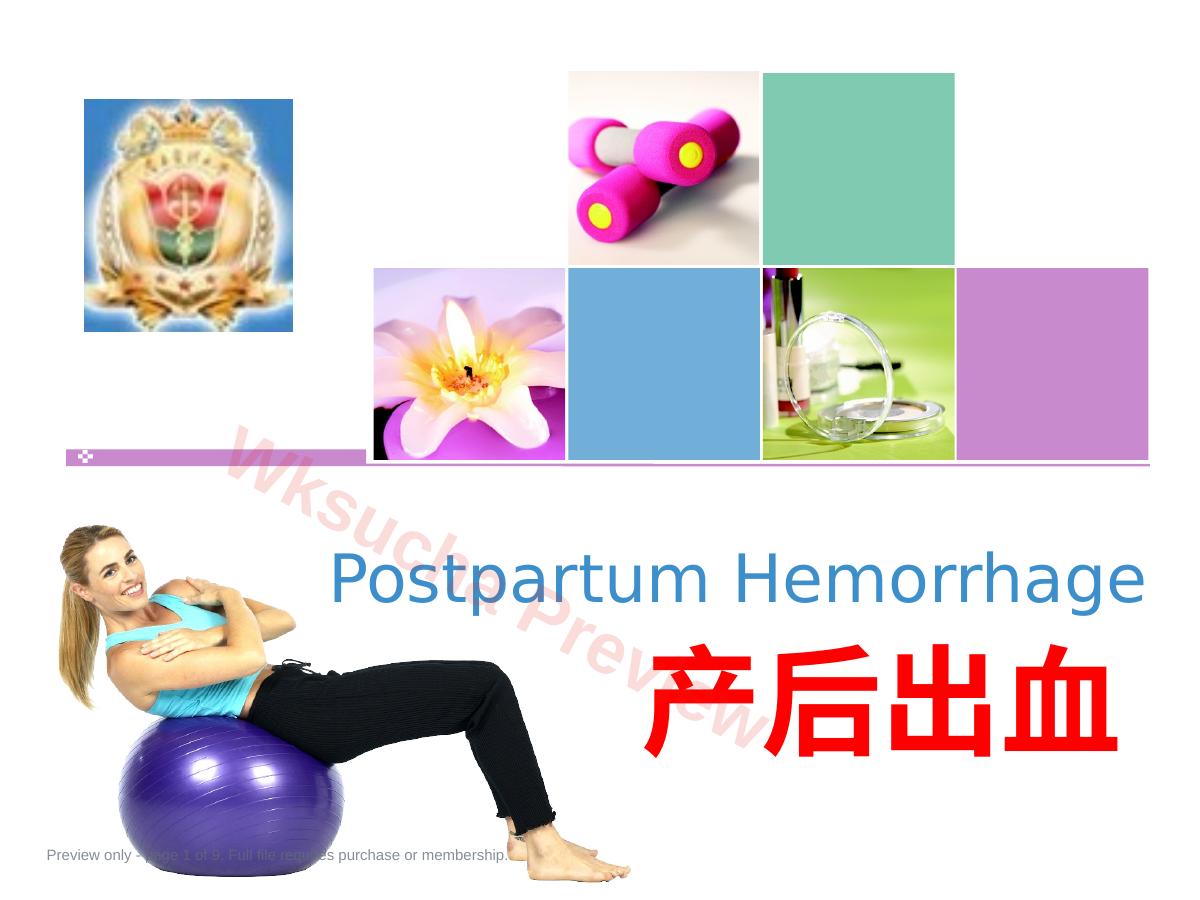 产后出血护理小讲课PPT课件
